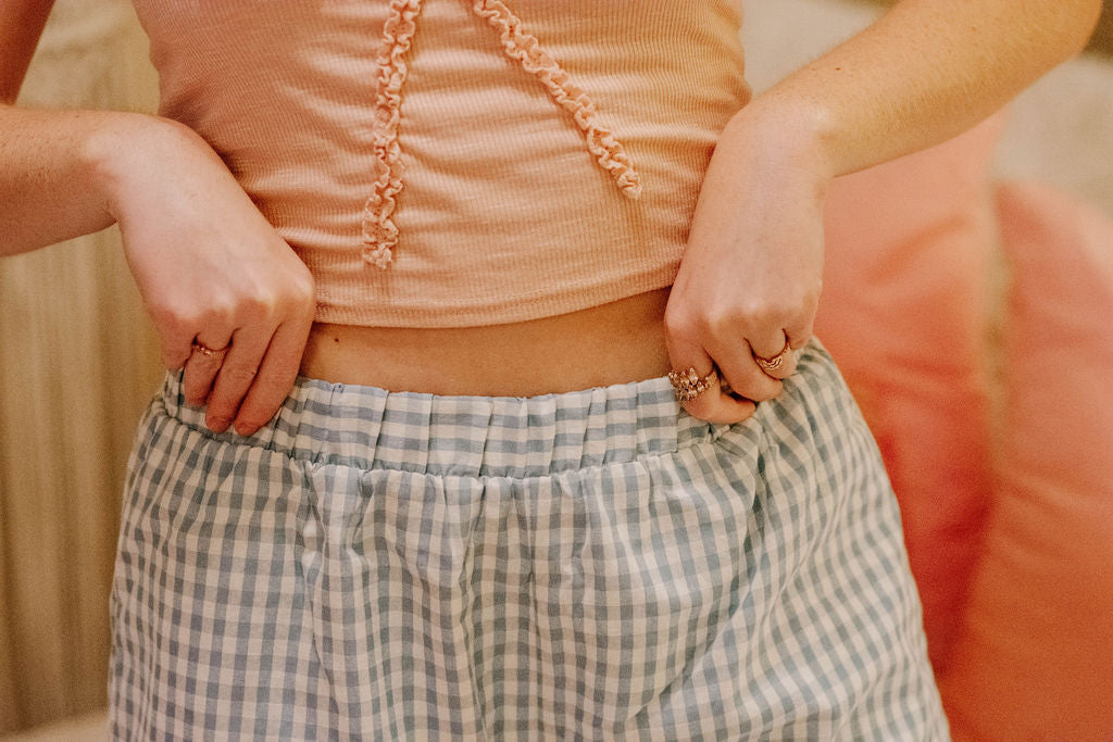 Lady blue boxer shorts