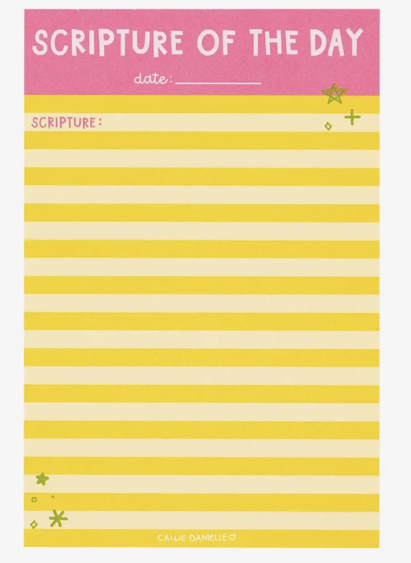 Scripture of the day notepad!