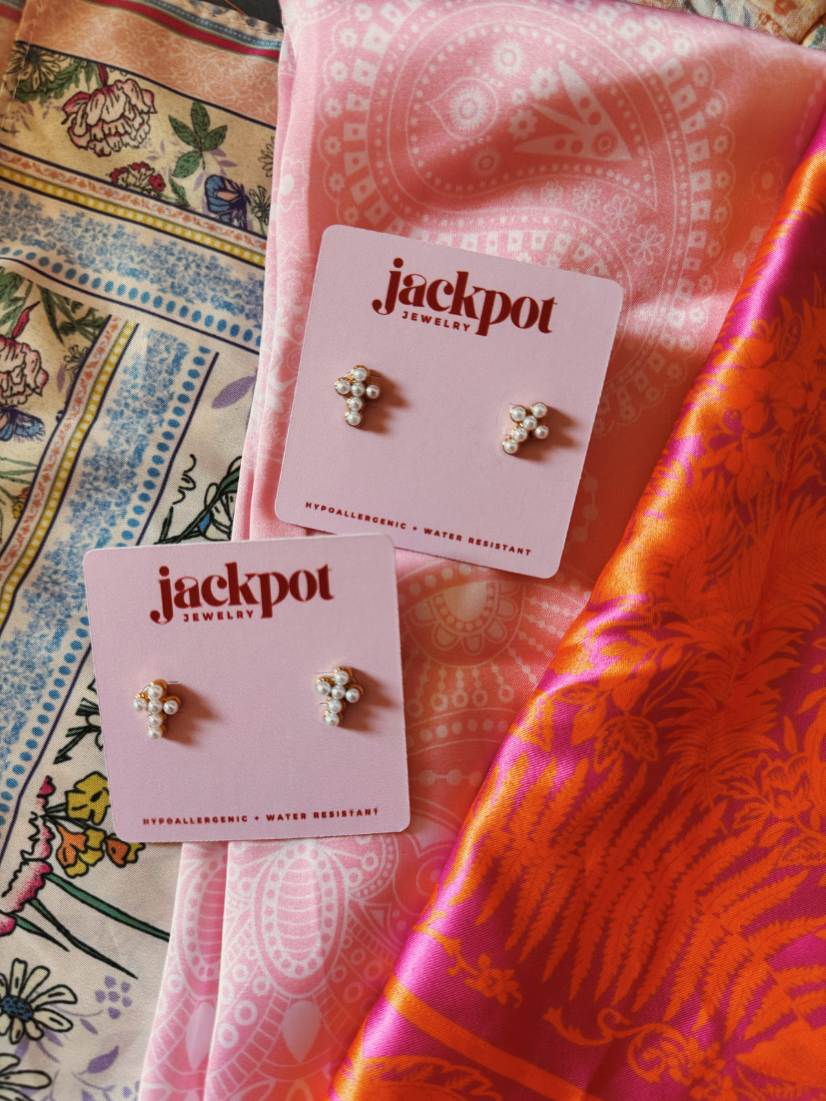 Pure in Jesus cross earrings