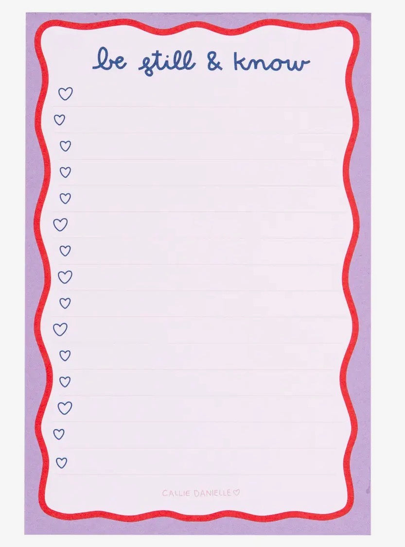Be still & know psalms 46:10 notepad