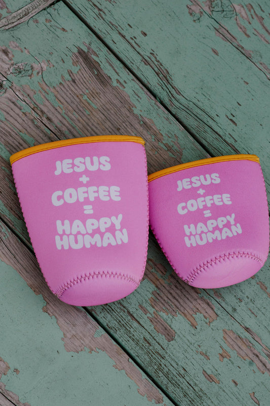 HAPPY HUMAN coffee coozie size small