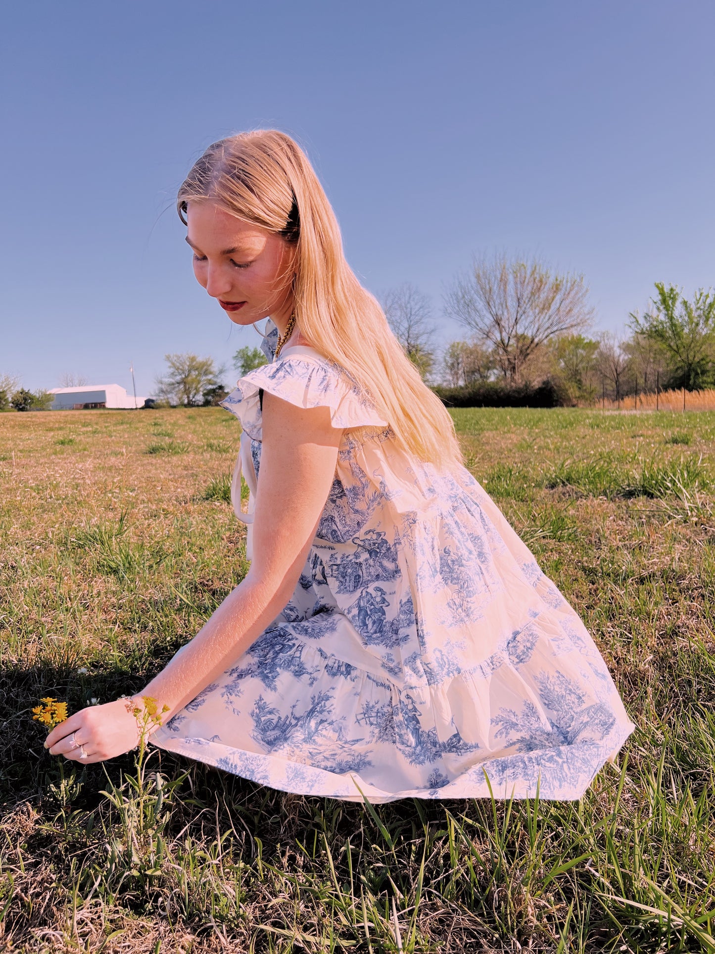 Story blue babydoll dress!