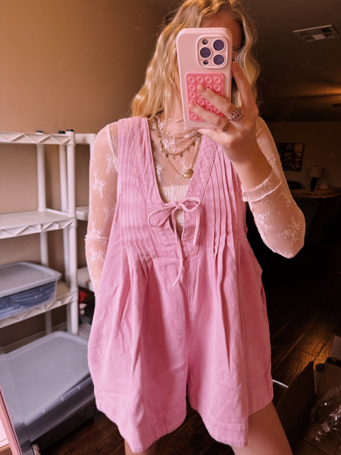 Dreamy pink  romper