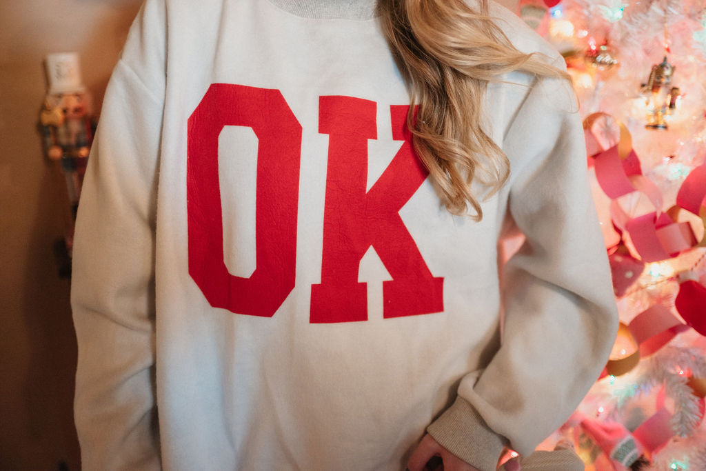 Mock neck reversible pullover!