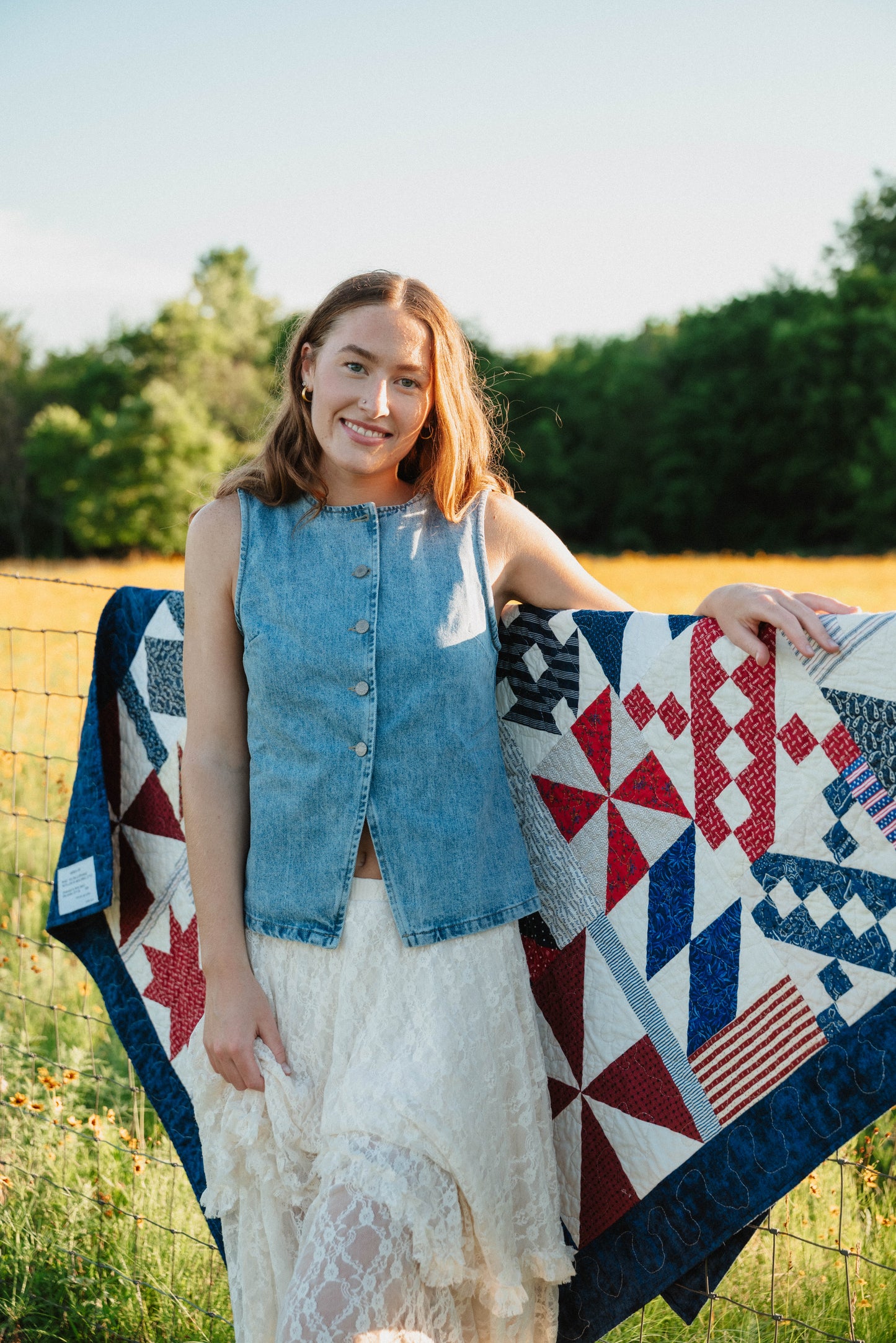 Cowgirl denim vest