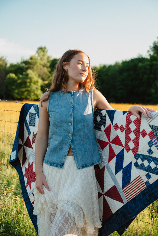 Cowgirl denim vest