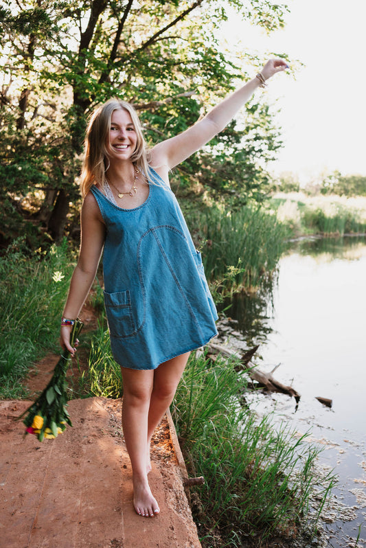 Garden denim dress