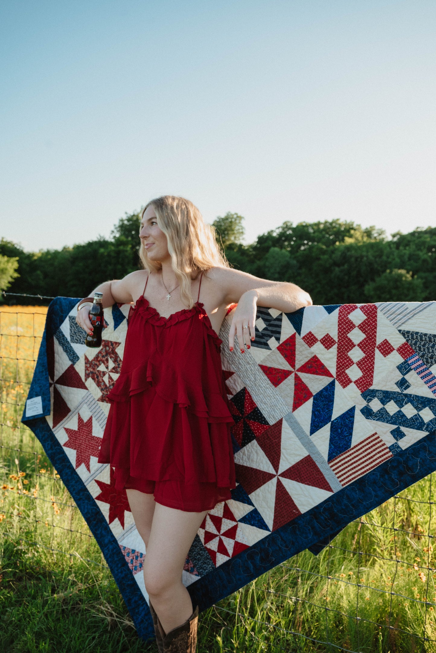 Flowy crimson romper