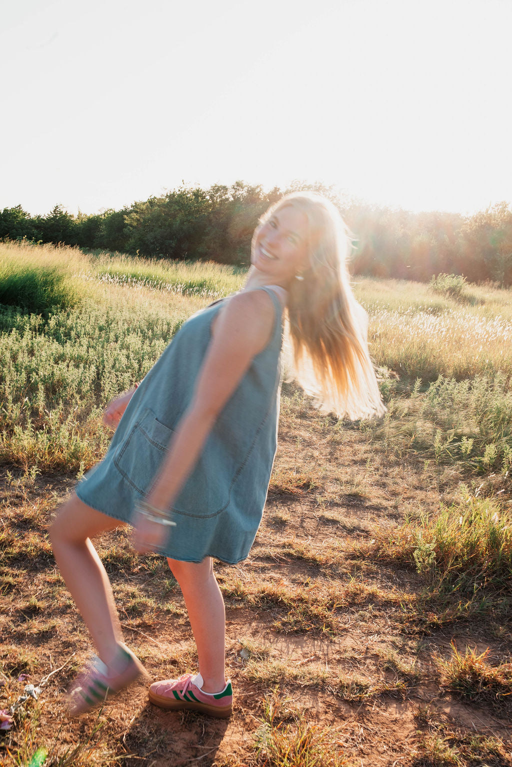 Garden denim dress