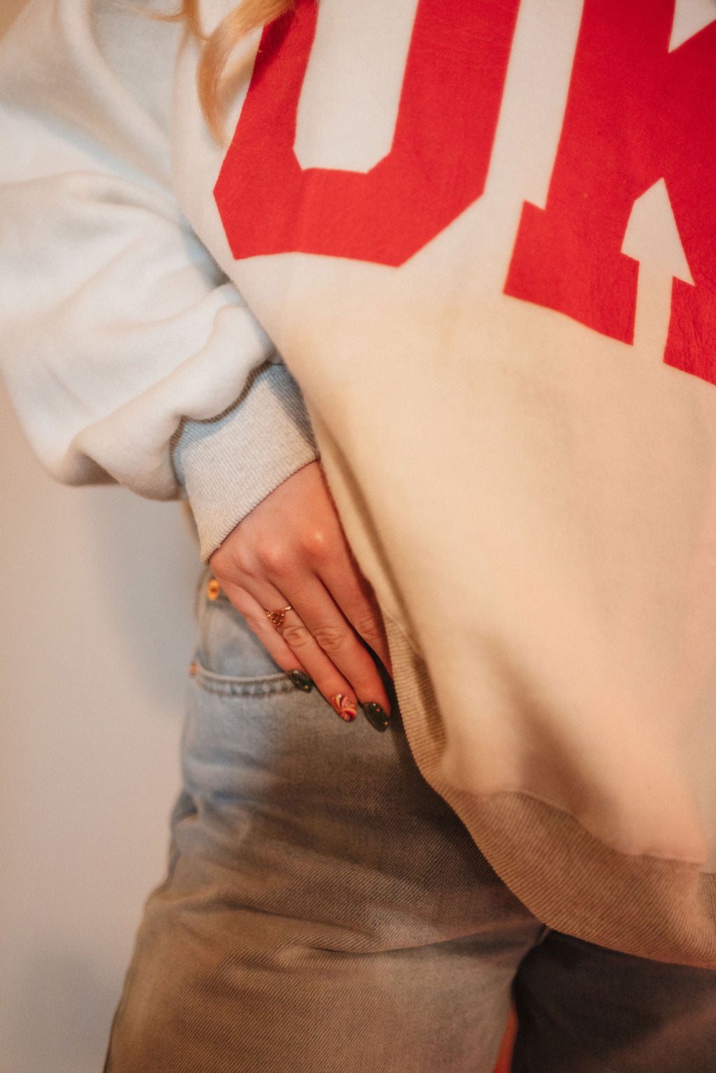 Mock neck reversible pullover!