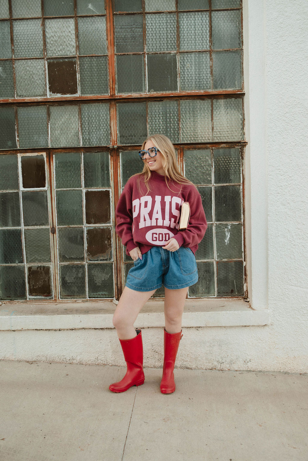 PRAISE GOD REVERSIBLE POLKA DOT PULLOVER!