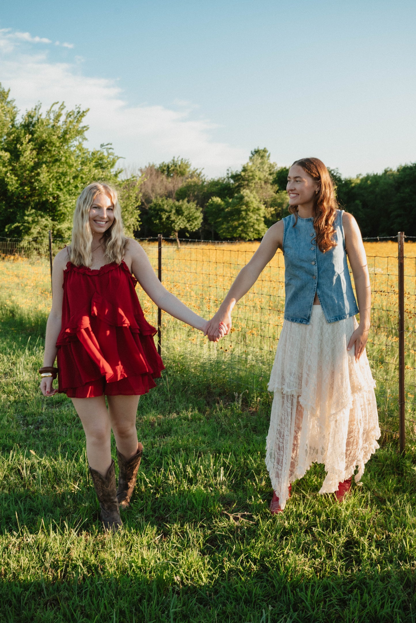 Flowy crimson romper