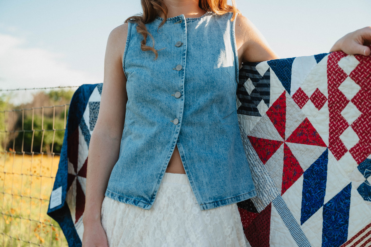 Cowgirl denim vest