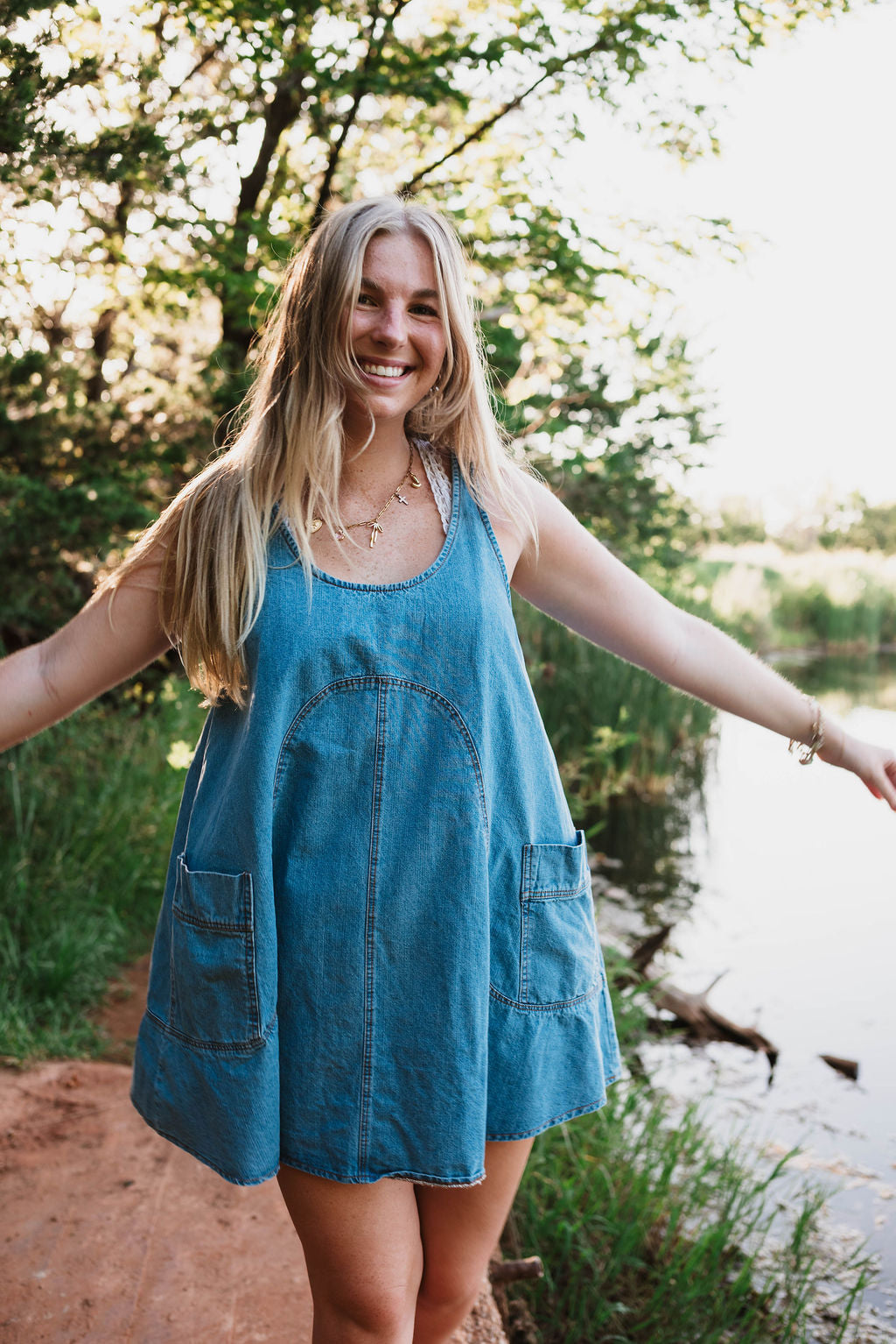 Garden denim dress