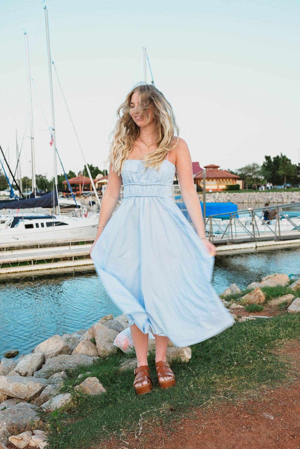 Jesus blue sundress!