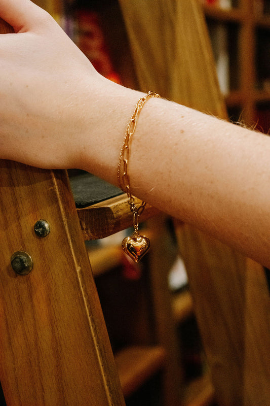 Golden heart bracelet <3
