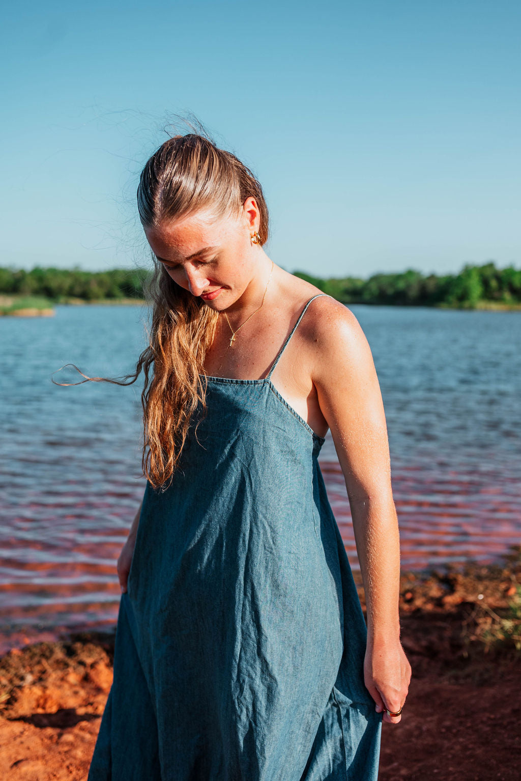 Lightweight denim dress
