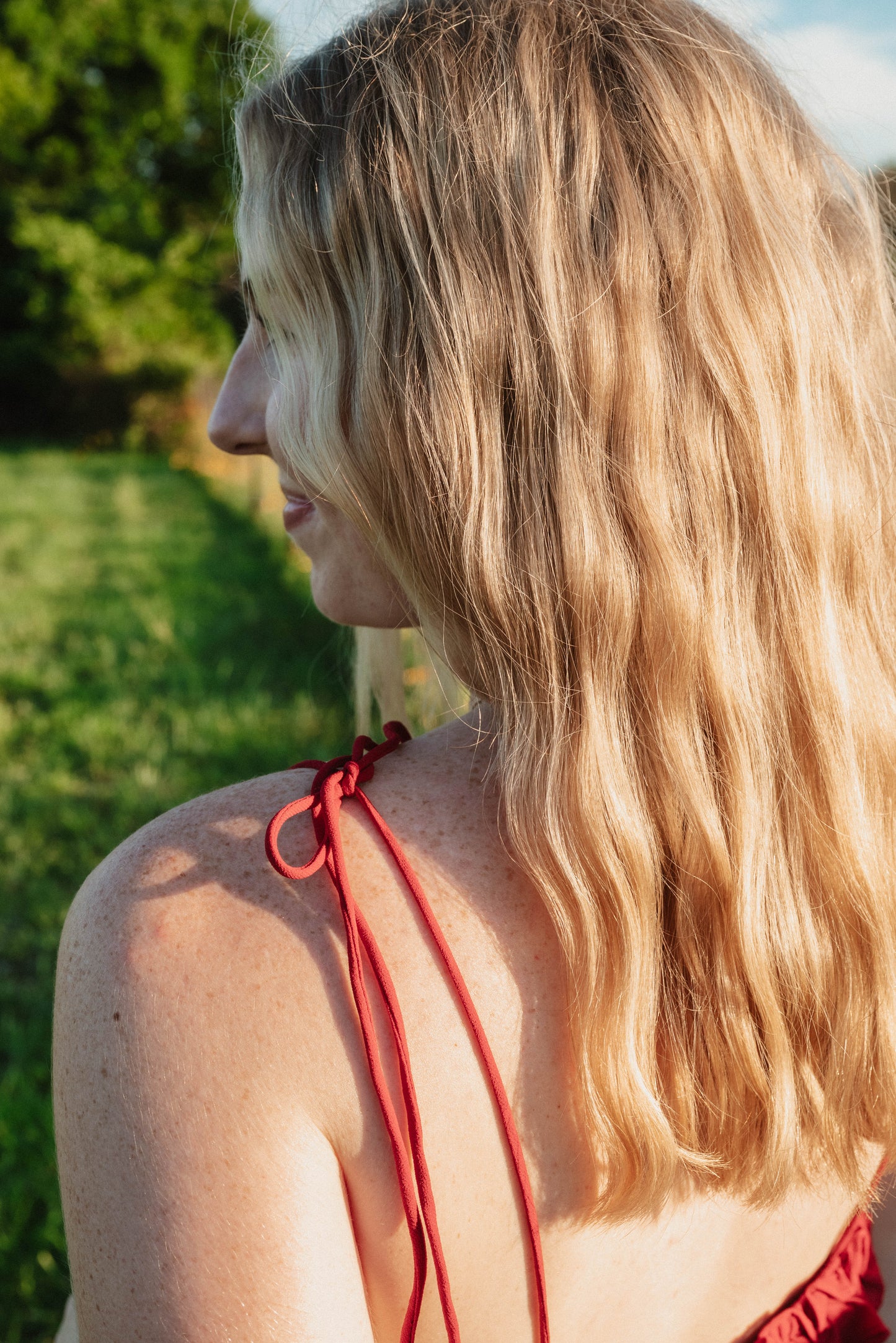 Flowy crimson romper