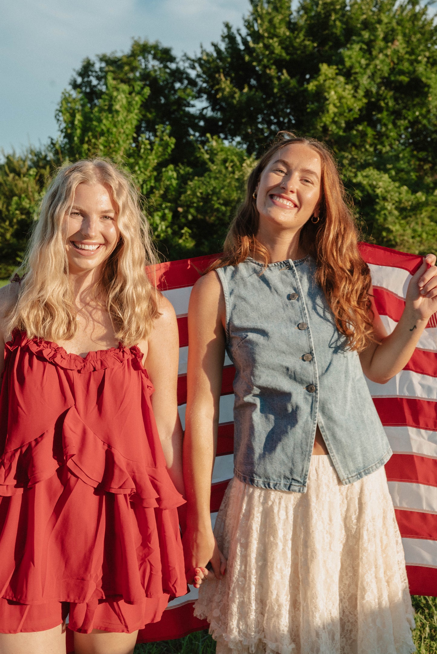 Flowy crimson romper